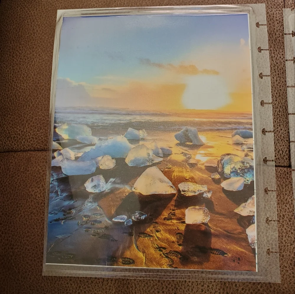Handmade cover For A Classic Sized Disc Bound Planner Psalm 110:105 snowy road